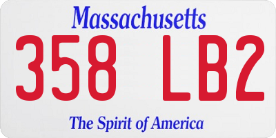 MA license plate 358LB2