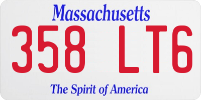 MA license plate 358LT6