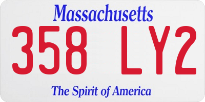 MA license plate 358LY2