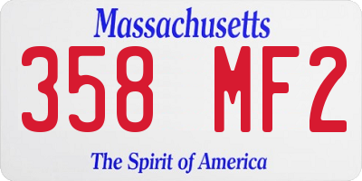 MA license plate 358MF2