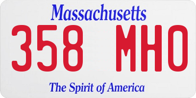 MA license plate 358MH0