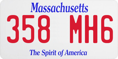 MA license plate 358MH6