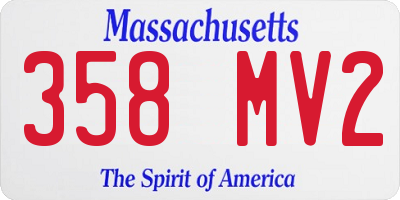 MA license plate 358MV2
