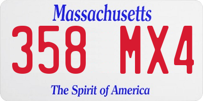 MA license plate 358MX4