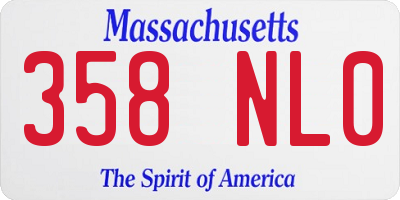 MA license plate 358NL0