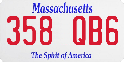MA license plate 358QB6