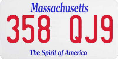 MA license plate 358QJ9