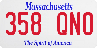 MA license plate 358QN0