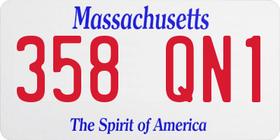 MA license plate 358QN1