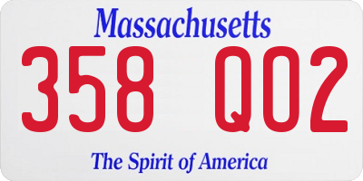 MA license plate 358QO2