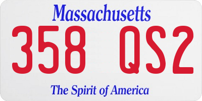MA license plate 358QS2