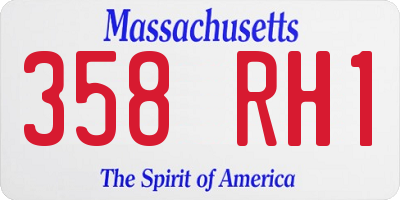 MA license plate 358RH1