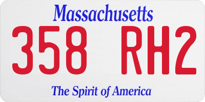 MA license plate 358RH2