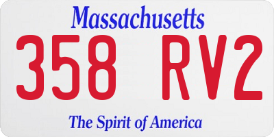 MA license plate 358RV2