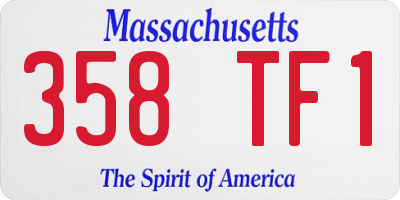 MA license plate 358TF1