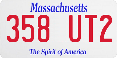 MA license plate 358UT2