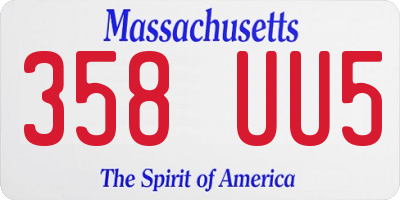MA license plate 358UU5