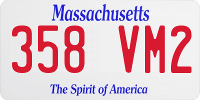MA license plate 358VM2