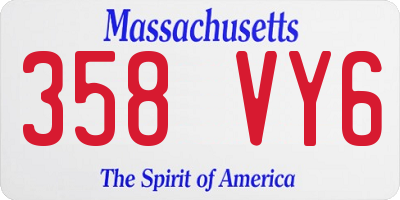 MA license plate 358VY6