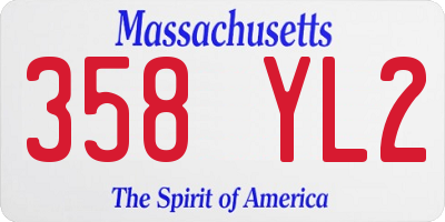 MA license plate 358YL2