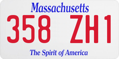 MA license plate 358ZH1