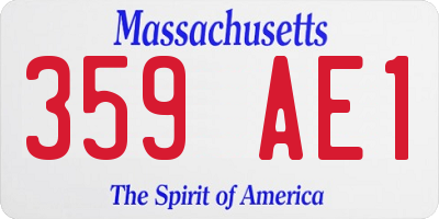 MA license plate 359AE1