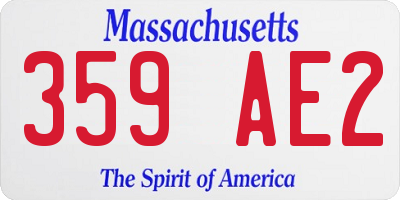 MA license plate 359AE2