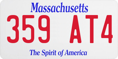 MA license plate 359AT4