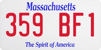 MA license plate 359BF1