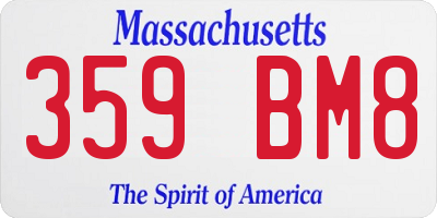 MA license plate 359BM8