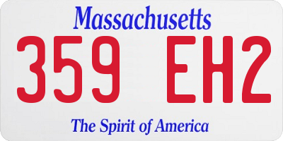 MA license plate 359EH2