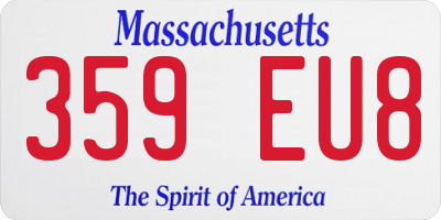 MA license plate 359EU8