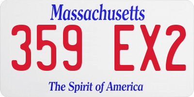MA license plate 359EX2