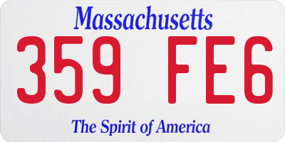 MA license plate 359FE6