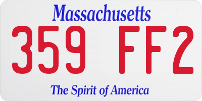 MA license plate 359FF2
