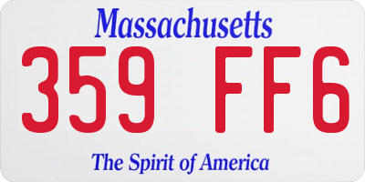 MA license plate 359FF6