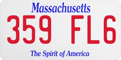 MA license plate 359FL6