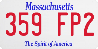 MA license plate 359FP2