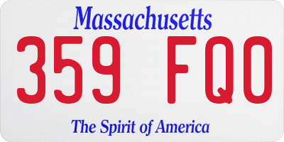 MA license plate 359FQ0