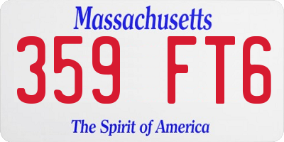 MA license plate 359FT6