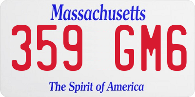 MA license plate 359GM6