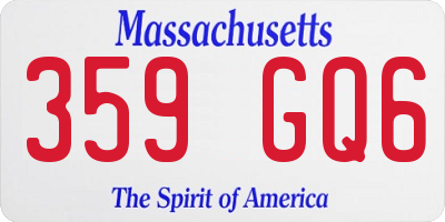 MA license plate 359GQ6