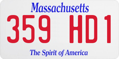MA license plate 359HD1