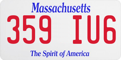 MA license plate 359IU6