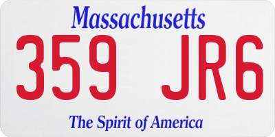 MA license plate 359JR6