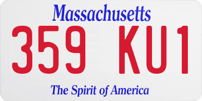 MA license plate 359KU1