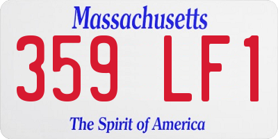 MA license plate 359LF1