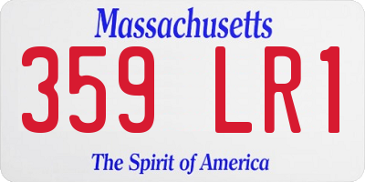 MA license plate 359LR1