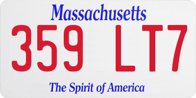 MA license plate 359LT7