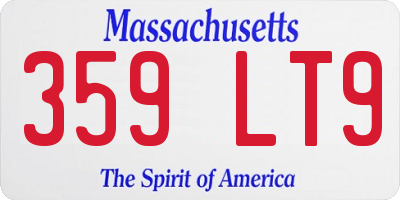 MA license plate 359LT9